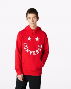 Converse Graphic Pullover Férfi Pulóver Piros | NLRWDZI-HU